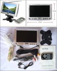 LCD Digital Color TV Monitor - Mini LCD auto foto