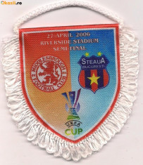 fanion- STEAUA BUCURESTI-FOOTBALL CLUB MIDDLESBROUGH -2006 foto