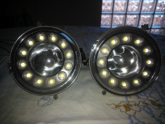 Proiectoare Tuning cu leduri daylights MINi 2006-2010 design pe negru foto