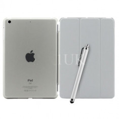 Carcasa / Husa Magnetica Smart Case Cover Apple iPad Mini / Mini 2 Retina Alba + Folie Ecran + Stylus foto