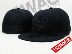 Sapca Fullcap Full Cap NEW ERA 59FIFTY DC Comics Superman Negru 7 1/8 Livrare Gratuita foto