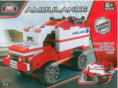 CONSTRUCTII - AMBULANTA - 190 PIESE TIP LEGO - JUCARIE COPII 2564 - NOU foto