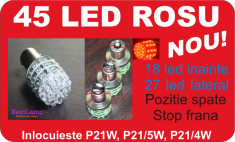 Bec auto 45 LED P21W, P21/5W, P21/4W foto