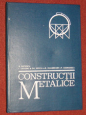 D. MATEESCU - CONSTRUCTII METALICE (curs pentru subingineri) foto