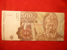 Bancnota 500 Lei aprilie 1991 cal.F.Buna foto