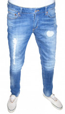 Blugi CONICI H&amp;amp;amp;amp;M - MODEL CU RUPTURI - SKINNY / SLIM - ( MARIME: 30 ) - TALIE = 86 CM / LUNGIME = 107 CM foto