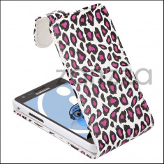 Husa Samsung Galaxy S2 i9100 FLIP imprimeu LEOPARD foto