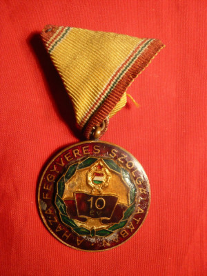 Medalie 10 Ani Serviciul Garzi Patriotice Ungaria ,d= 4 cm foto