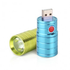 Mini lanterna USB LED by Yoobao Originala Blue foto