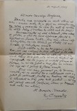 Scrisoare olografa a poetului Nicolae Crevedia, fost membru legionar, 1969
