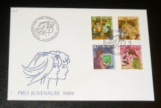 FDC Elvetia - plic prima zi - ARTA - TINERET - PICTURA - DESEN - 1989 - 2+1 gratis toate produsele la pret fix - RBK3818 foto