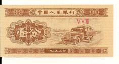 LL bancnota China 1 fen 1965 UNC foto