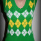 Vesta vestuta tricot verde romburi