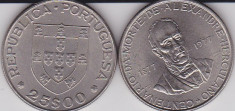 Portugalia 25 escudos 1977 Alexandre Herculano foto