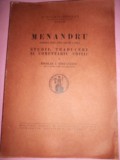 Nicolae I.Stefanescu prof.dr.de lb.elena -Meandru (comedia noua antica 342-291 A CHR) studii, traducere si comentariu critic