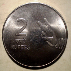 1.460 INDIA 2 RUPEES RUPII 2008 XF/AUNC foto