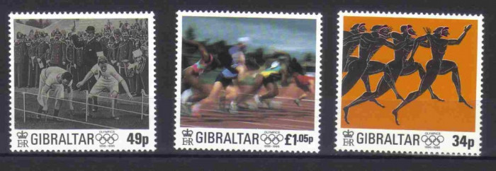 GIBRALTAR 1996, Aniversari - Centenarul Jocurilor Olimpice, serie neuzată, MNH