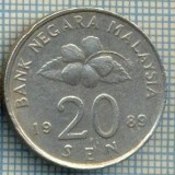 4756 MONEDA - MALAYSIA - 20 SEN - ANUL 1989 -starea care se vede