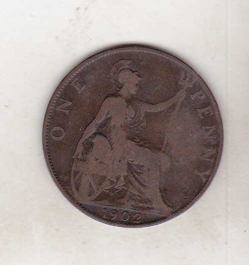 bnk mnd Marea Britanie Anglia 1 penny 1902