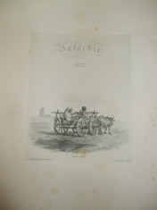 Gravura A. Raffet Valahia in 1837 Tarani valahi Imprimata de A. Bry in 1839 foto