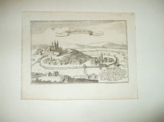 Gravura Oradea Groswardein Gabriel Bodenehr Augsburg 1704 foto