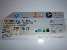 Bilet meci fotbal - SSC NAPOLI - LIVERPOOL 21.10.2010 foto