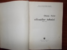 Chimia fizica a silicatilor tehnici Serban Solacolu, 1968. Vezi descrierea. foto
