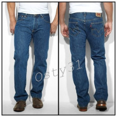 JEANS LEVIS 501 DARKSTONEWASH - CLASIC FIT - Doar 10 lei livrarea prin Cargus foto