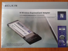 Adaptor BELKIN F5D8073 N Wireless ExpressCard Adapter, NOI, SIGILATE foto