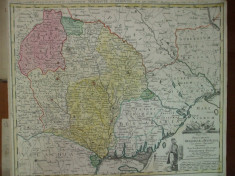 Moldova si Bucovina Principatul I. F. Carl Augsburg 1789 harta color 019 foto