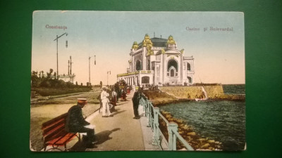 Vedere Constanta - Casino si Bulevard Circulata - Timbre foto