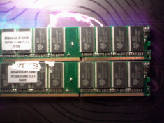 Kit memorie ram DDR1 M&amp;amp;amp;S 512x2mb=40lei/ 400mhz pc3200 cl2,5 foto