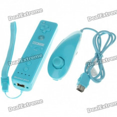 Telecomanda cu Motion Plus+Nunchuk Wii noi+ BONUS GRATUIT husa siliconica foto