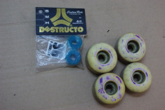 Skateboard truck bushings Destructo (noi) + roti(folosite) foto