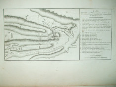 Planul bataliei si victoriei rusesti asupra turcilor comandati de marele vizir aproape de raul Kagul Basarabia P. Tardieu Paris 1780 foto