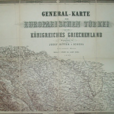 Harta generala a Turciei europene si a regatului Greciei J. Scheda 1869