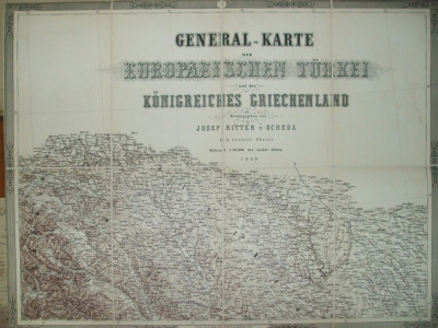 Harta generala a Turciei europene si a regatului Greciei J. Scheda 1869 foto