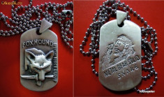 Metal Gear Solid, Military Dogtag, Dog Tag, + Lantisor, NOU foto