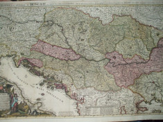 Harta color Teatrul de razboi Ungaria Transilvania Valahia Moldova 1726 028 foto