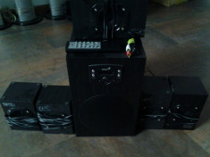 Boxe Genius SW-HF 5.1 4500, 125W RMS, Wood Black foto