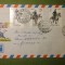 Timbre serie Militara circulata 1977 spre Germania pe plic cu stampila Malaga
