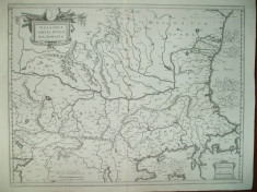 Harta Valahia Serbia Bulgaria Romania G. Mercator Amsterdam 1589 foto