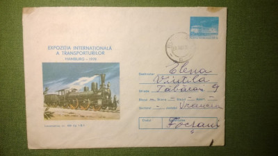 Intreg postaL-Expozitia internationala a transportatorilor-Hamburg 1979 circulat foto