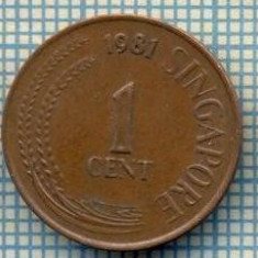 4960 MONEDA - SINGAPORE - 1 CENT - ANUL 1981 -starea care se vede