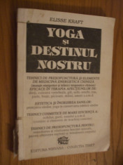 YOGA SI DESTINUL NOSTRU * Tehnici de Presopunctura - Elisse Kraft - 1993, 283 p foto