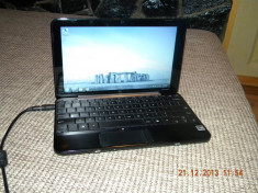 mini laptop COMPAQ MINI 700ED 10.1 led ,intel atom dualcore N270 1.60 ghz, 1 gb ram ddr2 , hdd 60 gb , video intel gma950 256 mb , wireless , webcam foto