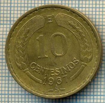 4883 MONEDA - CHILE - 10 CENTESIMOS - ANUL 1967 -starea care se vede foto