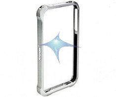 x FitCase Metal Bumper DCA-03 pentru iPhone 4S silver foto