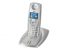 Telefon fix fara fir cordless DECT si SMS cu display color AEG foto