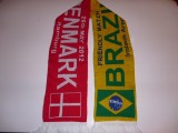 Fular fotbal DANEMARCA - BRAZILIA (meci amical-2012)